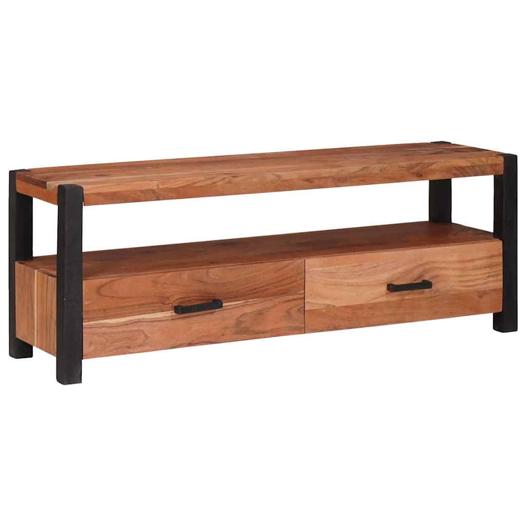 TV-kast met lade Bruin 110 x 30 x 40 cm Massief acaciahout is nu te koop bij PeponiXL, paradijselijk wonen!