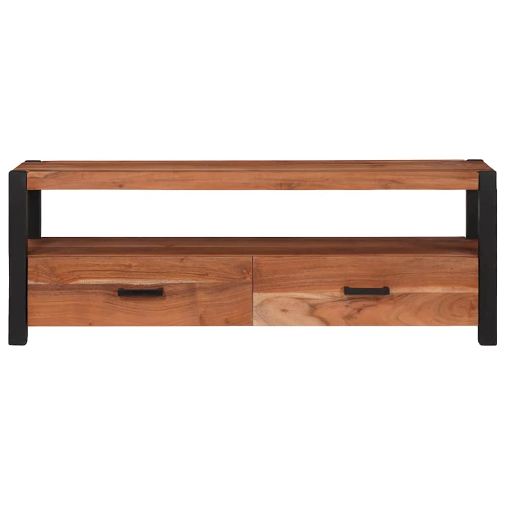 TV-kast met lade Bruin 110 x 30 x 40 cm Massief acaciahout is nu te koop bij PeponiXL, paradijselijk wonen!