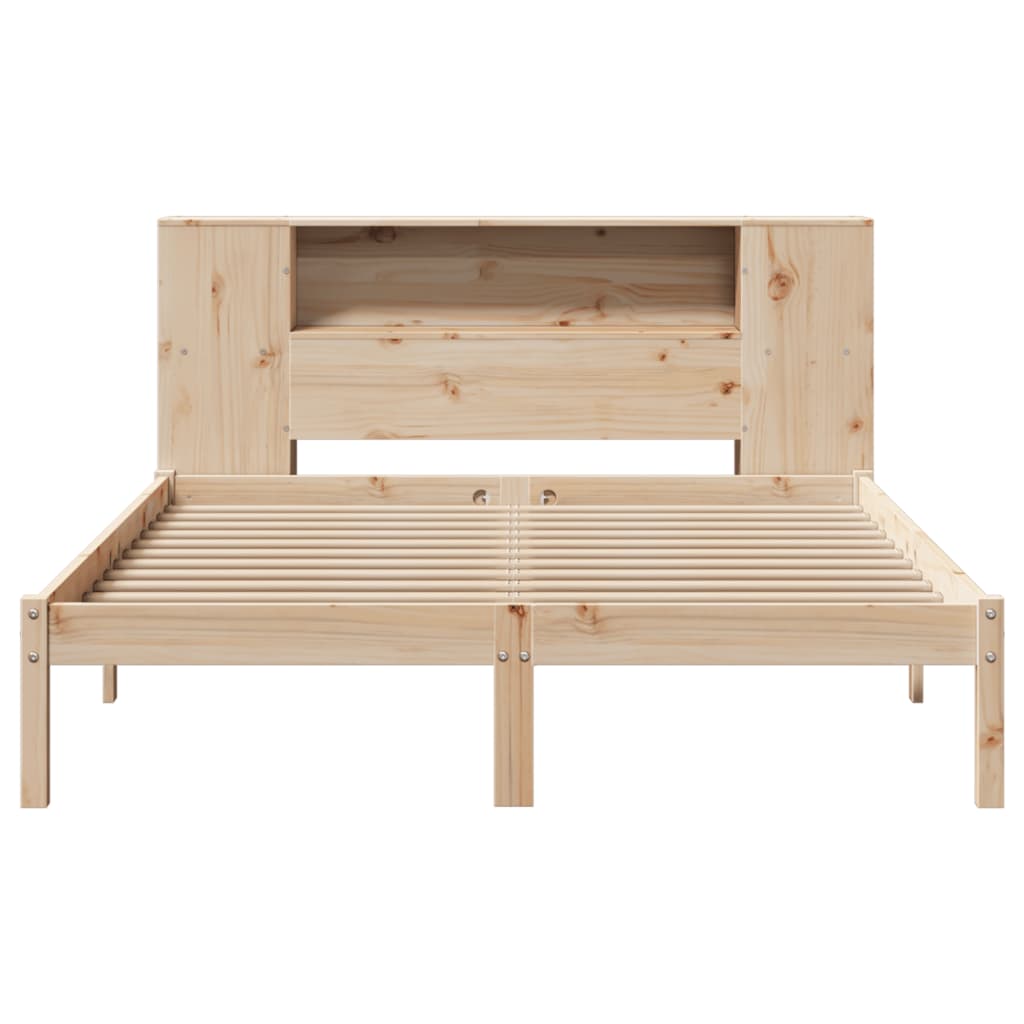 Bed met boekenkast zonder matras massief grenenhout 135x190 cm is nu te koop bij PeponiXL, paradijselijk wonen!