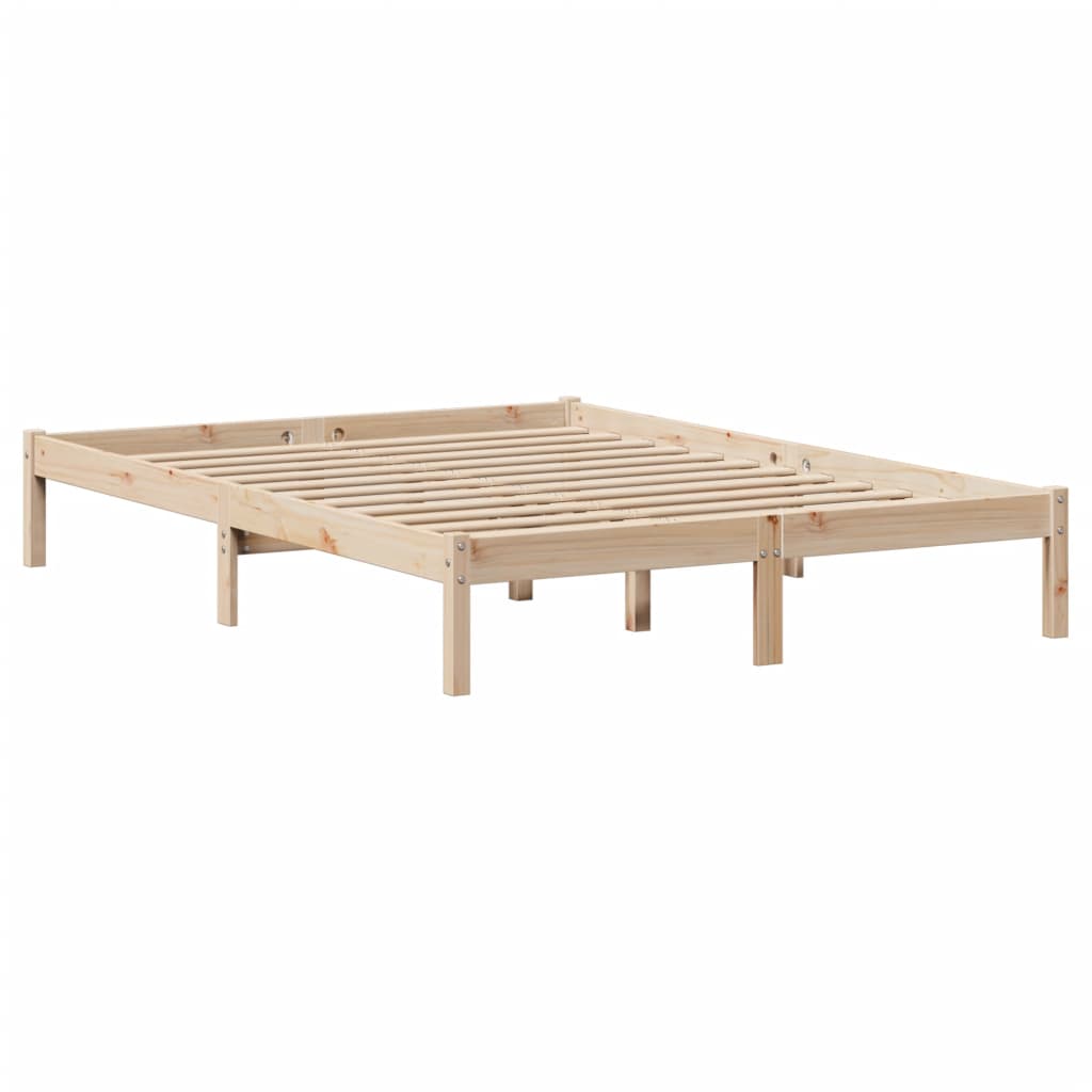 Bed met boekenkast zonder matras massief grenenhout 135x190 cm is nu te koop bij PeponiXL, paradijselijk wonen!