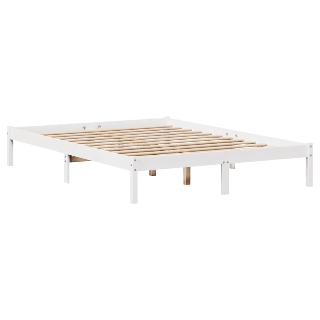 Bed met boekenkast zonder matras grenenhout wit 140x200 cm is nu te koop bij PeponiXL, paradijselijk wonen!