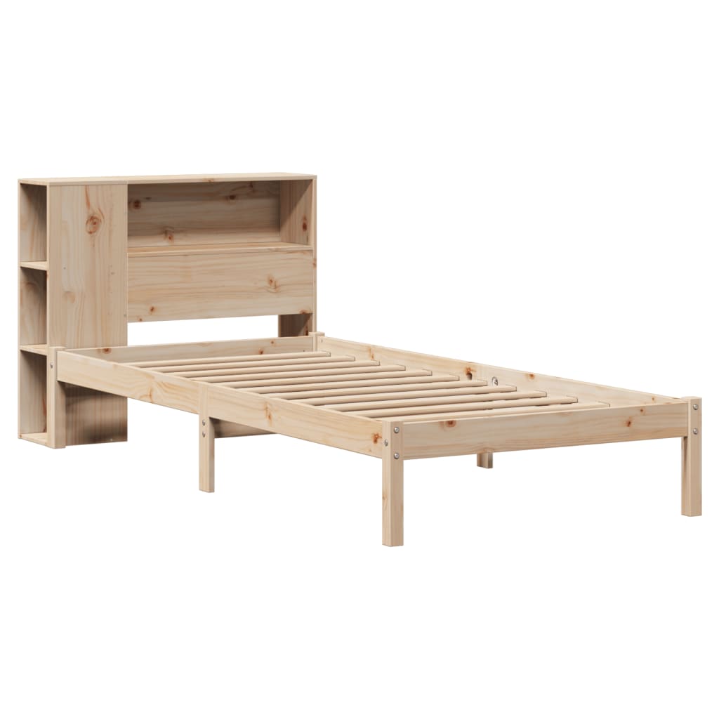 Bed met boekenkast zonder matras massief grenenhout 75x190 cm is nu te koop bij PeponiXL, paradijselijk wonen!