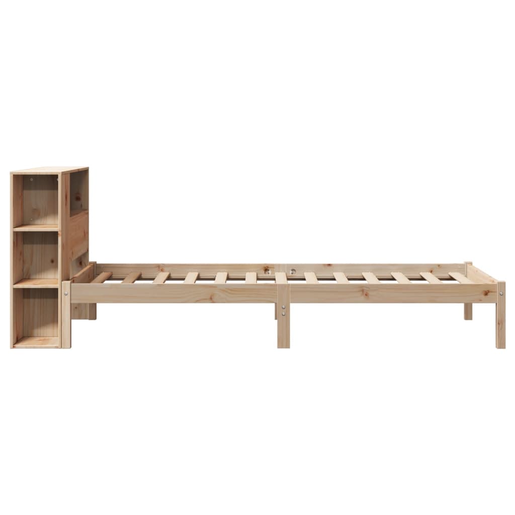 Bed met boekenkast zonder matras massief grenenhout 75x190 cm is nu te koop bij PeponiXL, paradijselijk wonen!