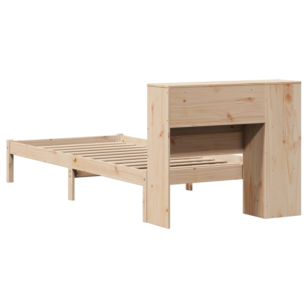 Bed met boekenkast zonder matras massief grenenhout 75x190 cm is nu te koop bij PeponiXL, paradijselijk wonen!