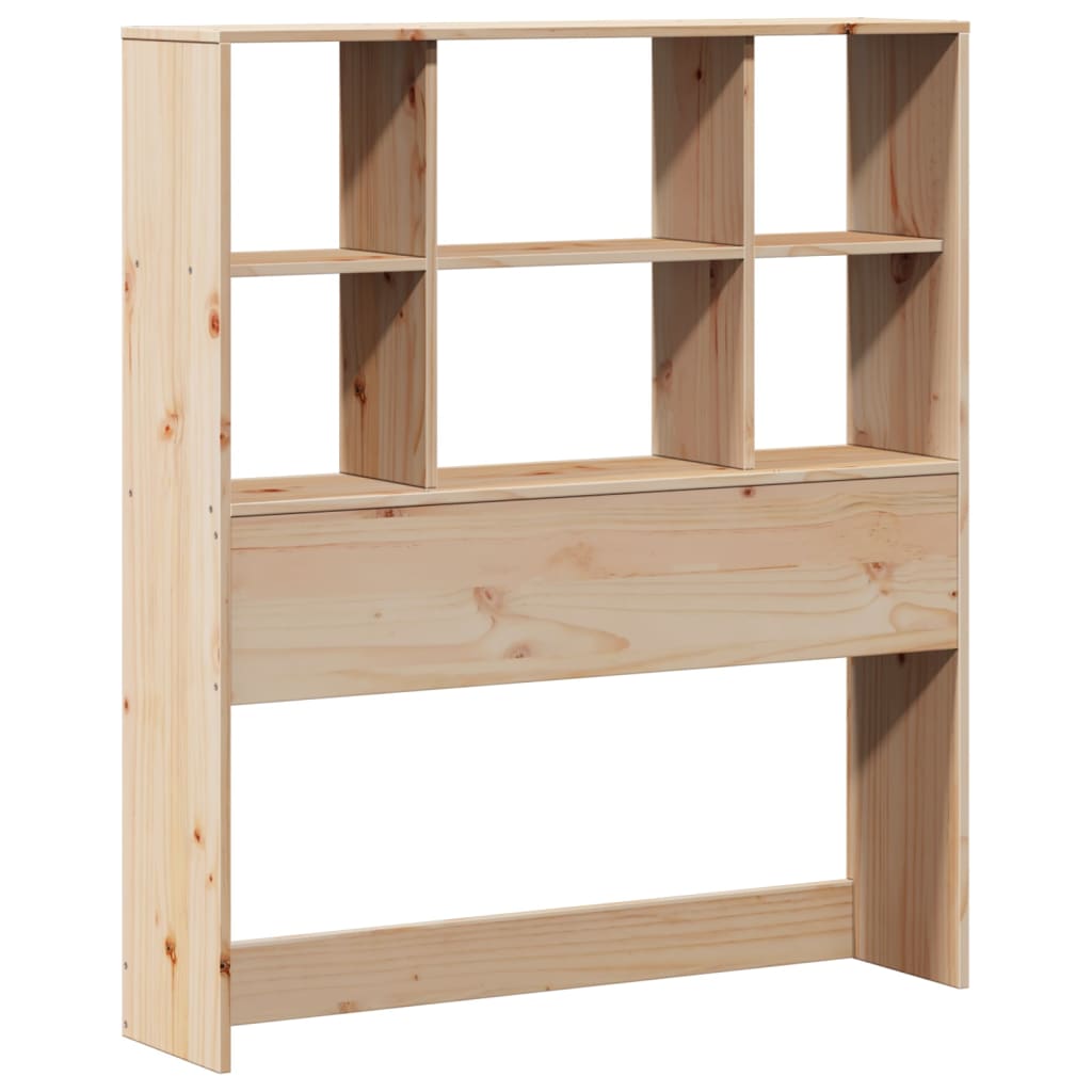 Bed met boekenkast zonder matras massief grenenhout 90x200 cm