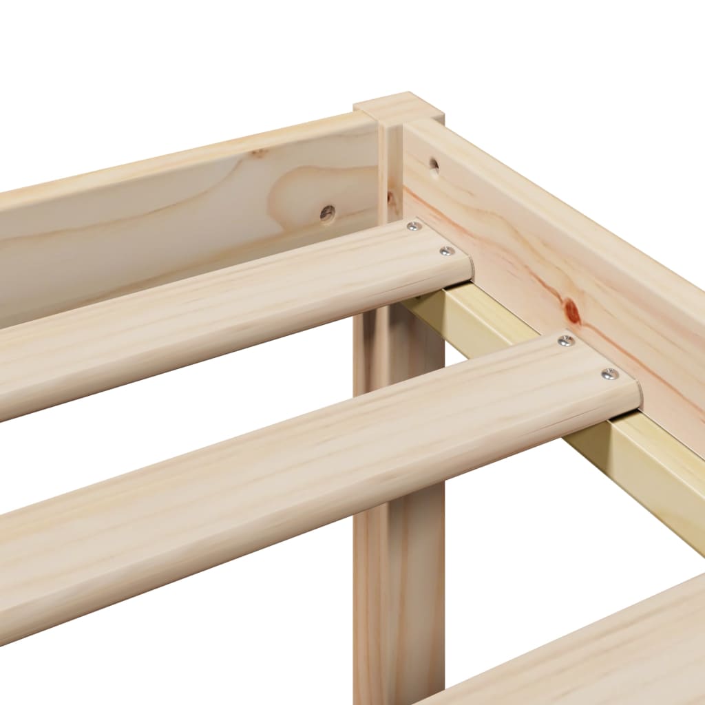 Bed met boekenkast zonder matras massief grenenhout 150x200 cm is nu te koop bij PeponiXL, paradijselijk wonen!