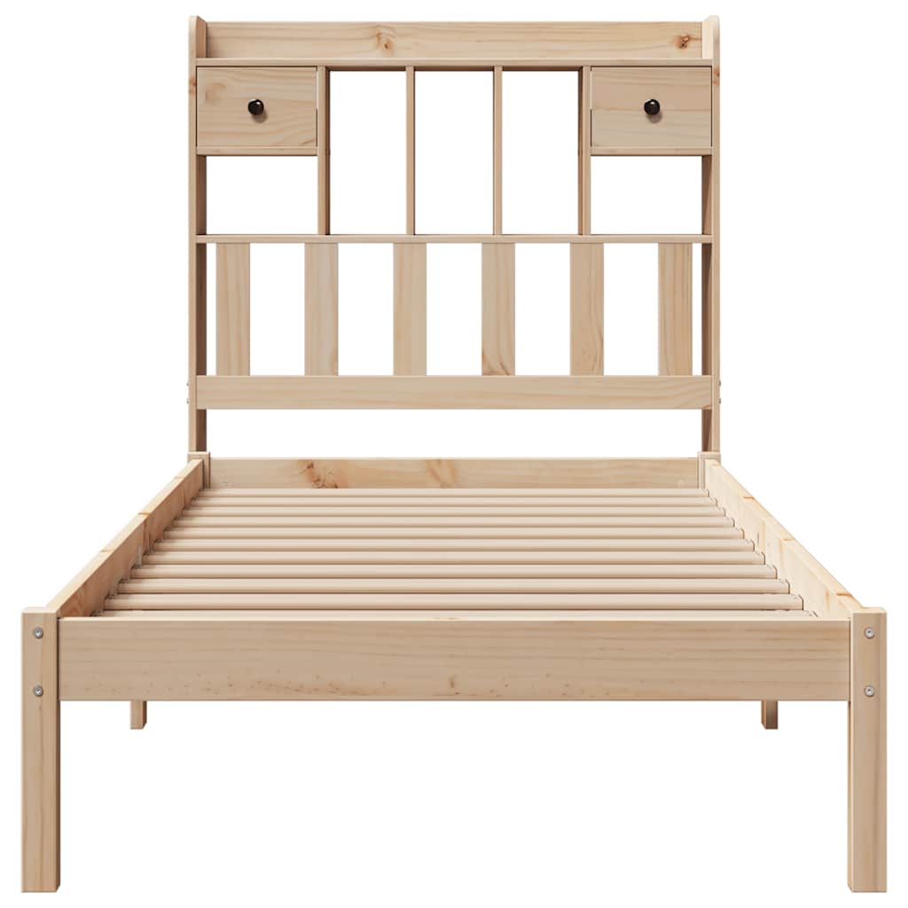 Bed met boekenkast zonder matras massief grenenhout 90x190 cm is nu te koop bij PeponiXL, paradijselijk wonen!