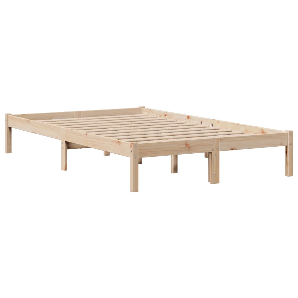 Bed met boekenkast zonder matras massief grenenhout 135x190 cm is nu te koop bij PeponiXL, paradijselijk wonen!