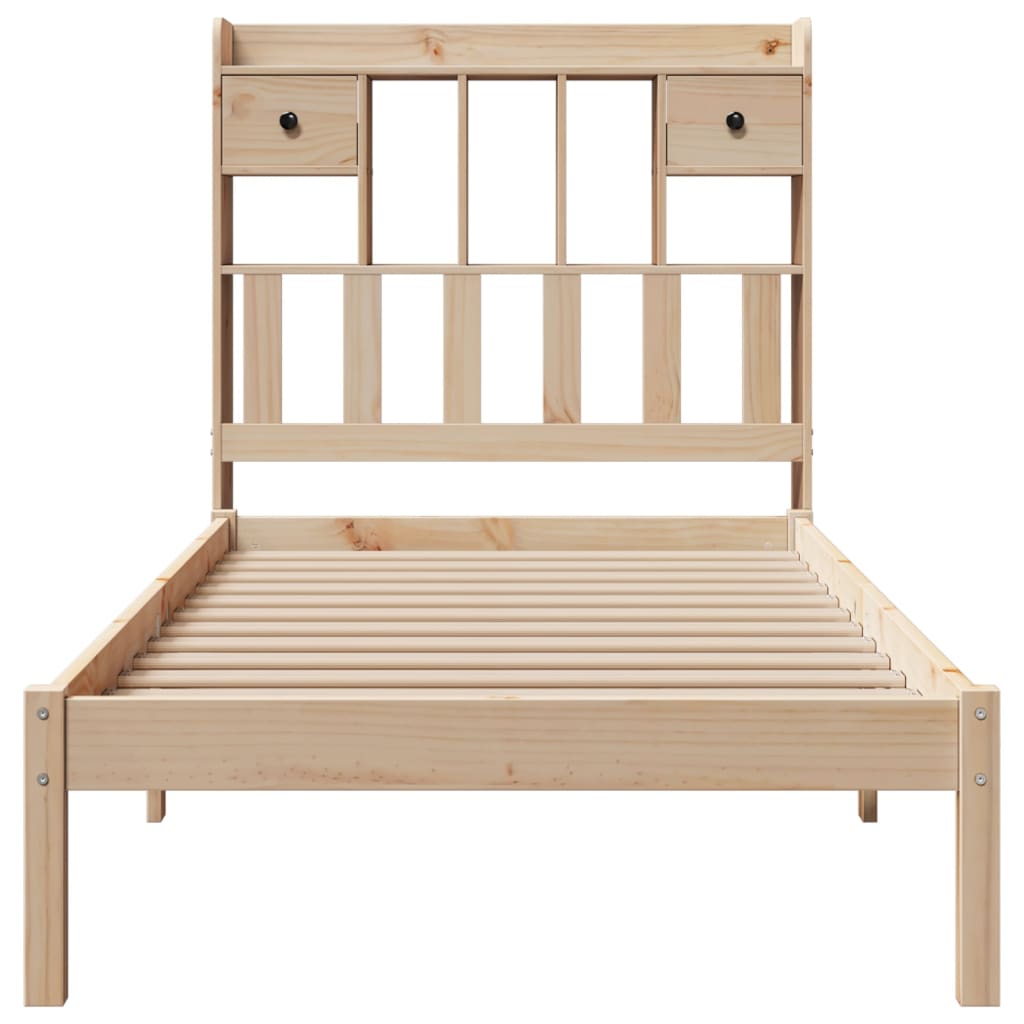 Bed met boekenkast zonder matras massief grenenhout 90x200 cm is nu te koop bij PeponiXL, paradijselijk wonen!
