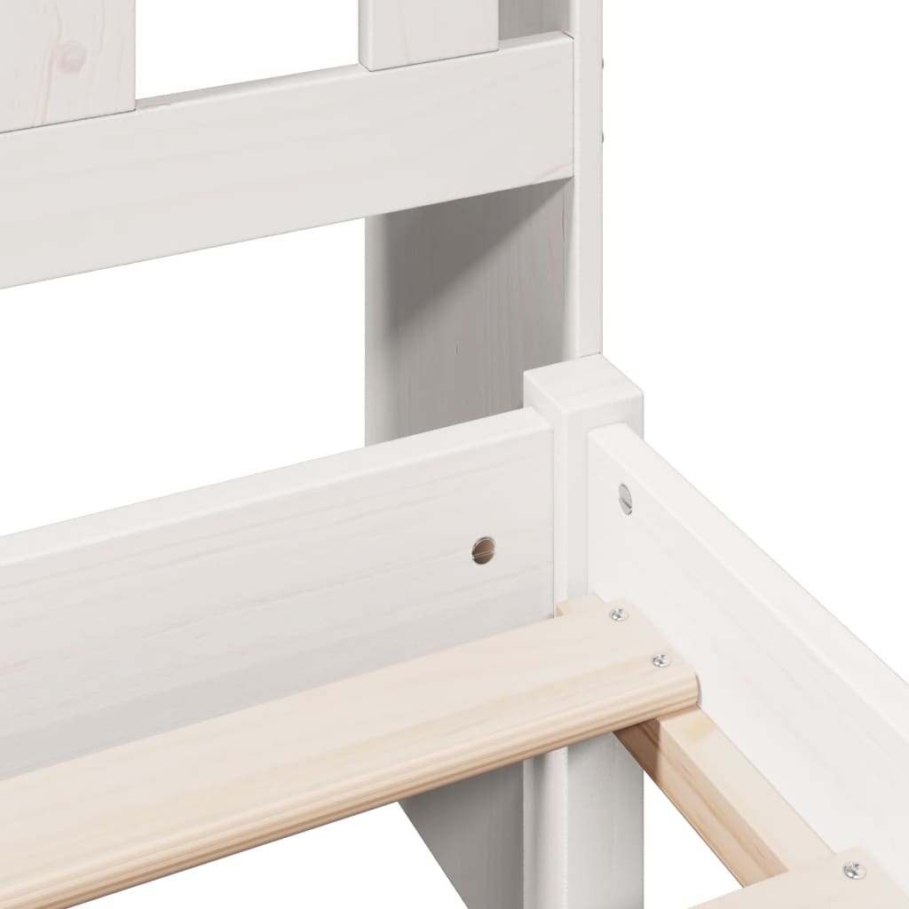 Bed met boekenkast zonder matras grenenhout wit 160x200 cm is nu te koop bij PeponiXL, paradijselijk wonen!