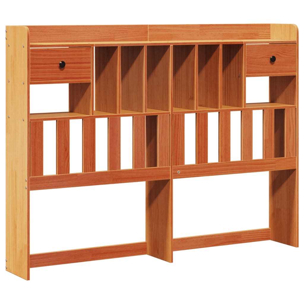 Bed met boekenkast zonder matras grenenhout wasbruin 140x190 cm is nu te koop bij PeponiXL, paradijselijk wonen!