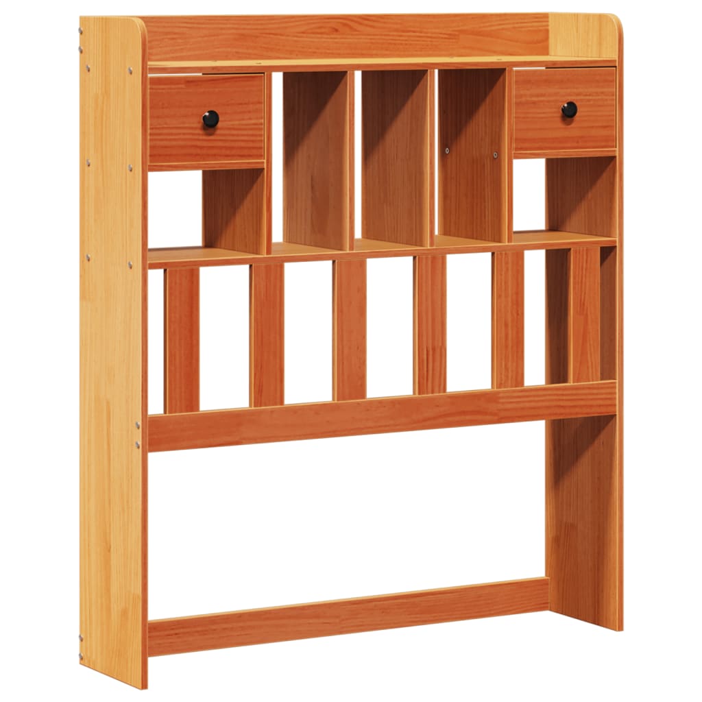 Bed met boekenkast zonder matras grenenhout wasbruin 100x200 cm is nu te koop bij PeponiXL, paradijselijk wonen!