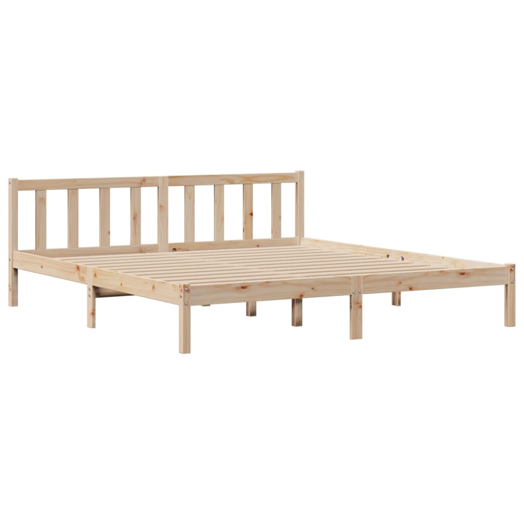 Bed met boekenkast zonder matras massief grenenhout 180x200 cm is nu te koop bij PeponiXL, paradijselijk wonen!