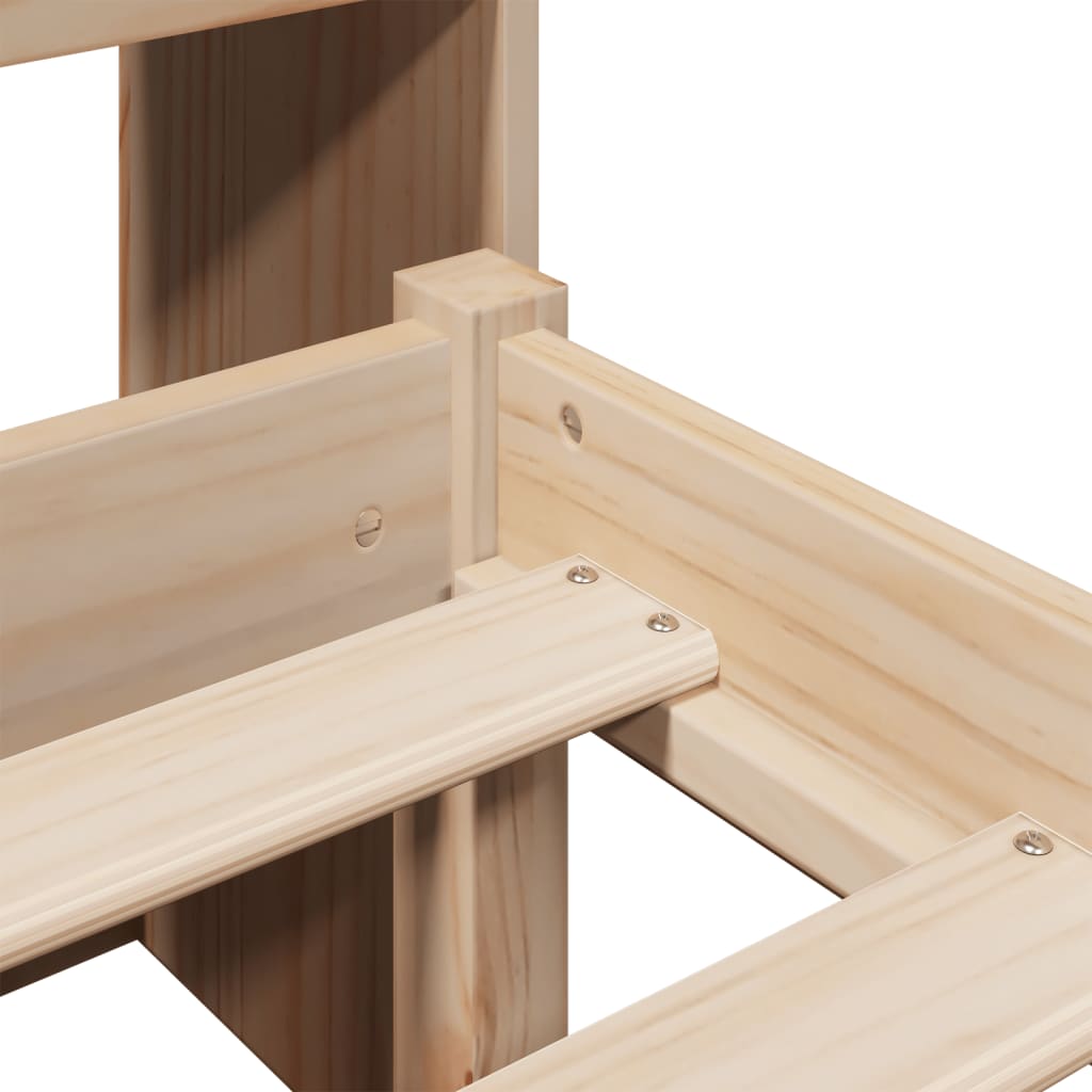 Bed met boekenkast zonder matras massief grenenhout 150x200 cm is nu te koop bij PeponiXL, paradijselijk wonen!