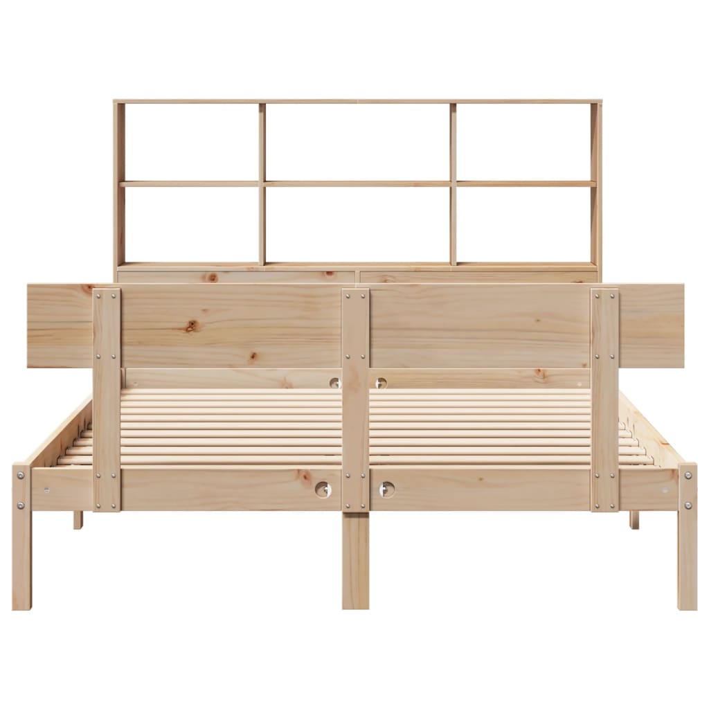 Bed met boekenkast zonder matras massief grenenhout 160x200 cm is nu te koop bij PeponiXL, paradijselijk wonen!