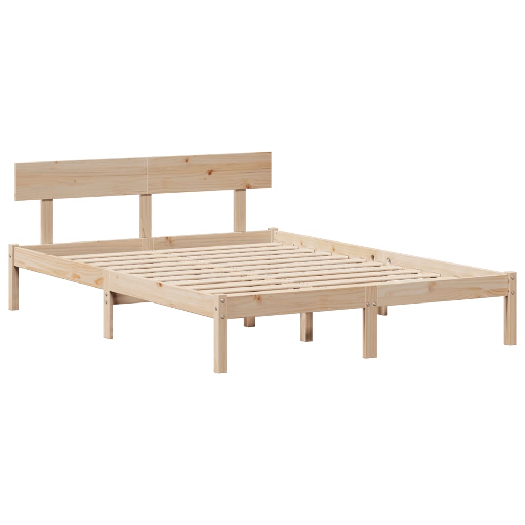 Bed met boekenkast zonder matras massief grenenhout 160x200 cm is nu te koop bij PeponiXL, paradijselijk wonen!