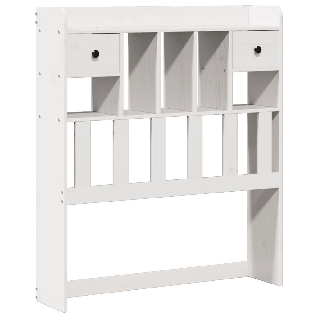Bed met boekenkast zonder matras grenenhout wit 75x190 cm is nu te koop bij PeponiXL, paradijselijk wonen!