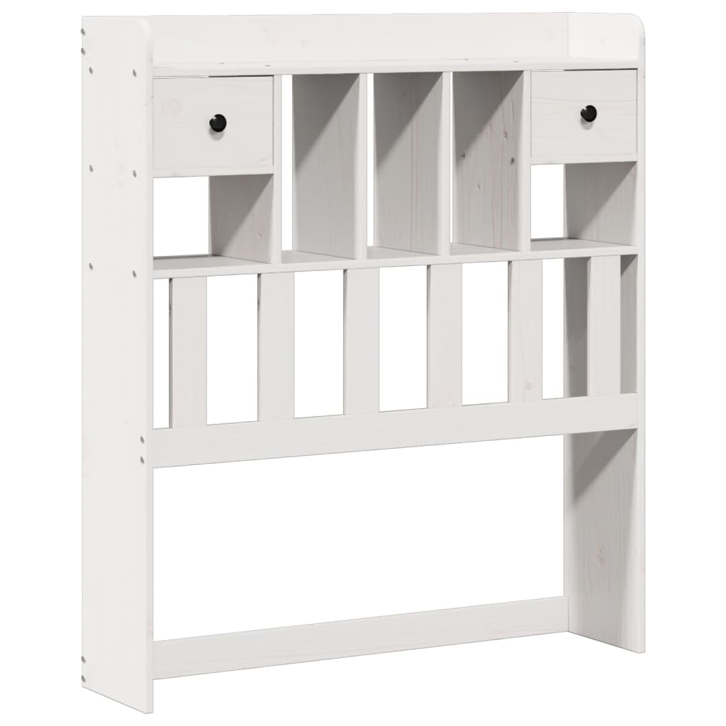 Bed met boekenkast zonder matras grenenhout wit 90x190 cm is nu te koop bij PeponiXL, paradijselijk wonen!