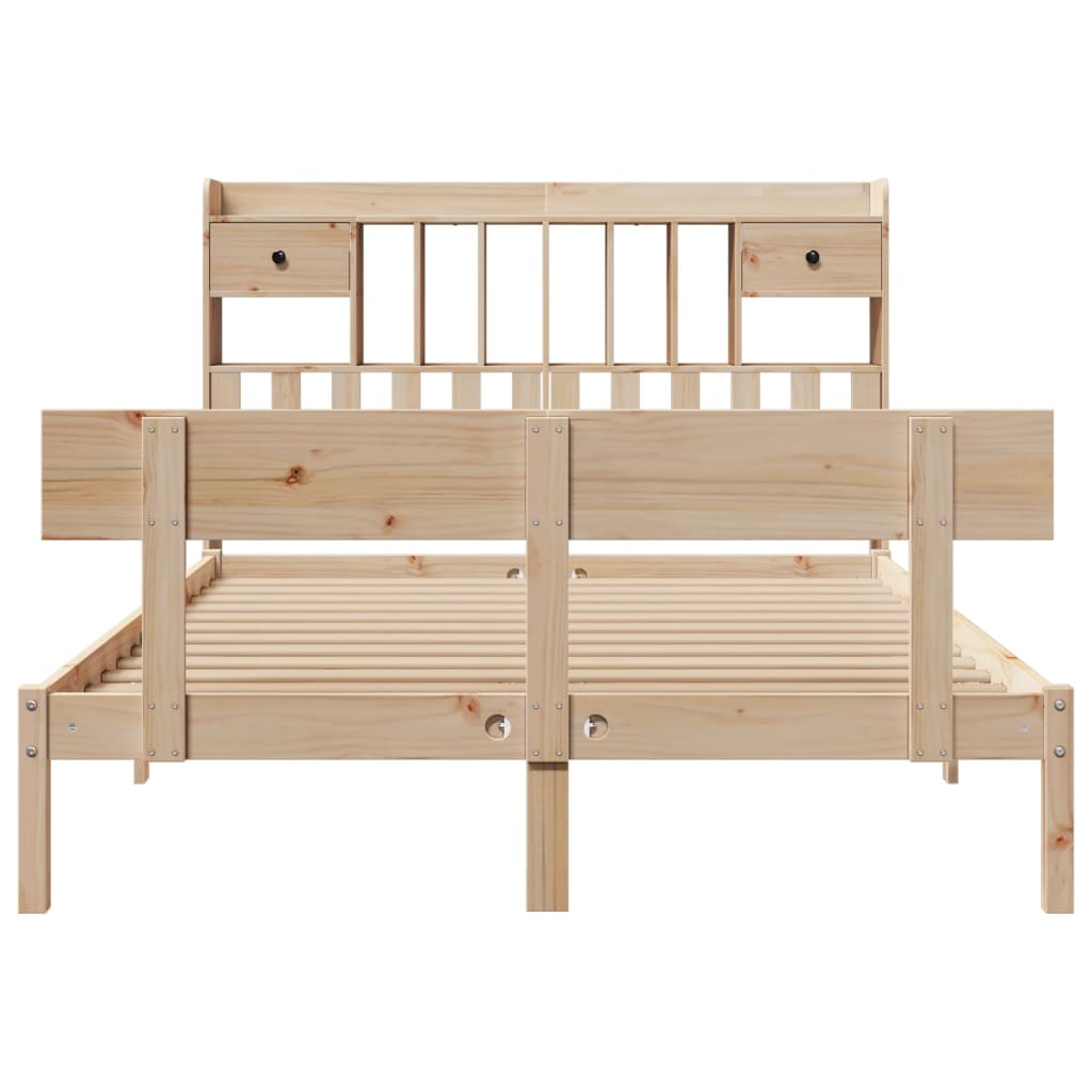 Bed met boekenkast zonder matras massief grenenhout 140x190 cm is nu te koop bij PeponiXL, paradijselijk wonen!