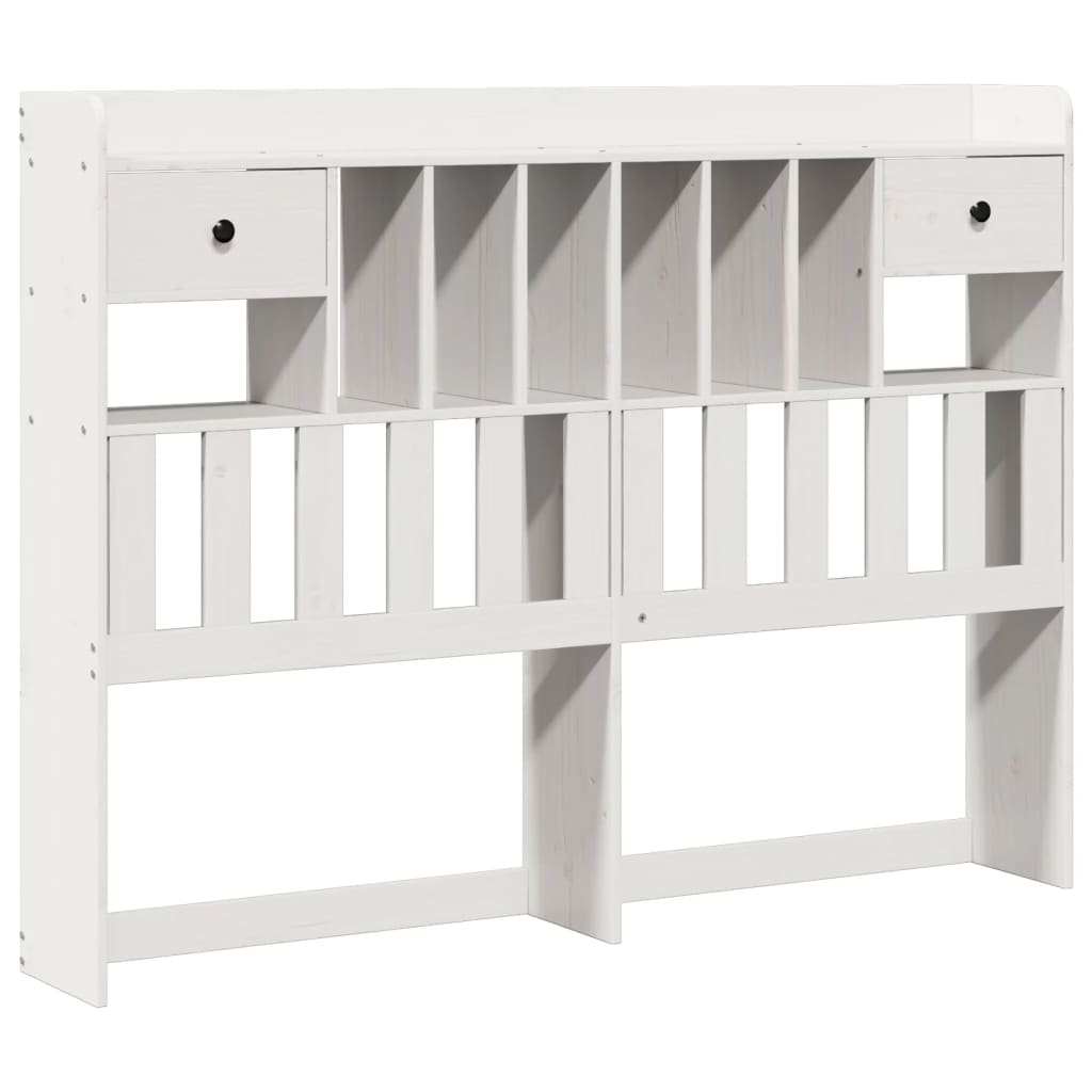 Bed met boekenkast zonder matras grenenhout wit 140x190 cm is nu te koop bij PeponiXL, paradijselijk wonen!