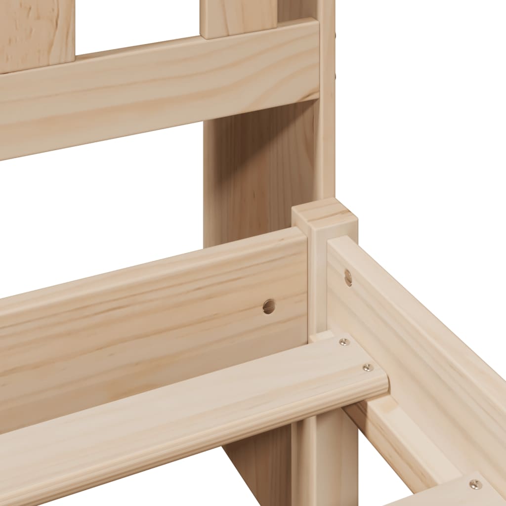 Bed met boekenkast zonder matras massief grenenhout 180x200 cm is nu te koop bij PeponiXL, paradijselijk wonen!