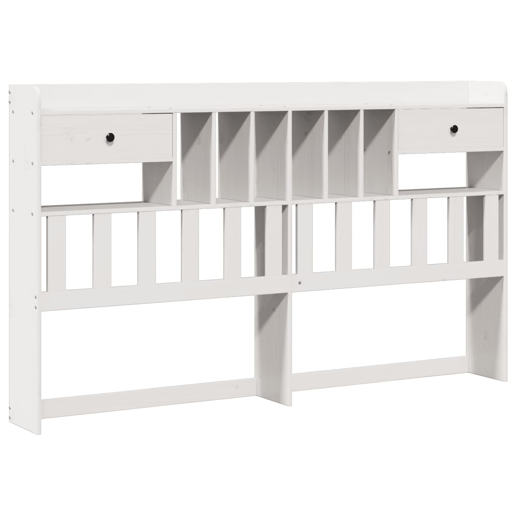 Bed met boekenkast zonder matras grenenhout wit 180x200 cm is nu te koop bij PeponiXL, paradijselijk wonen!