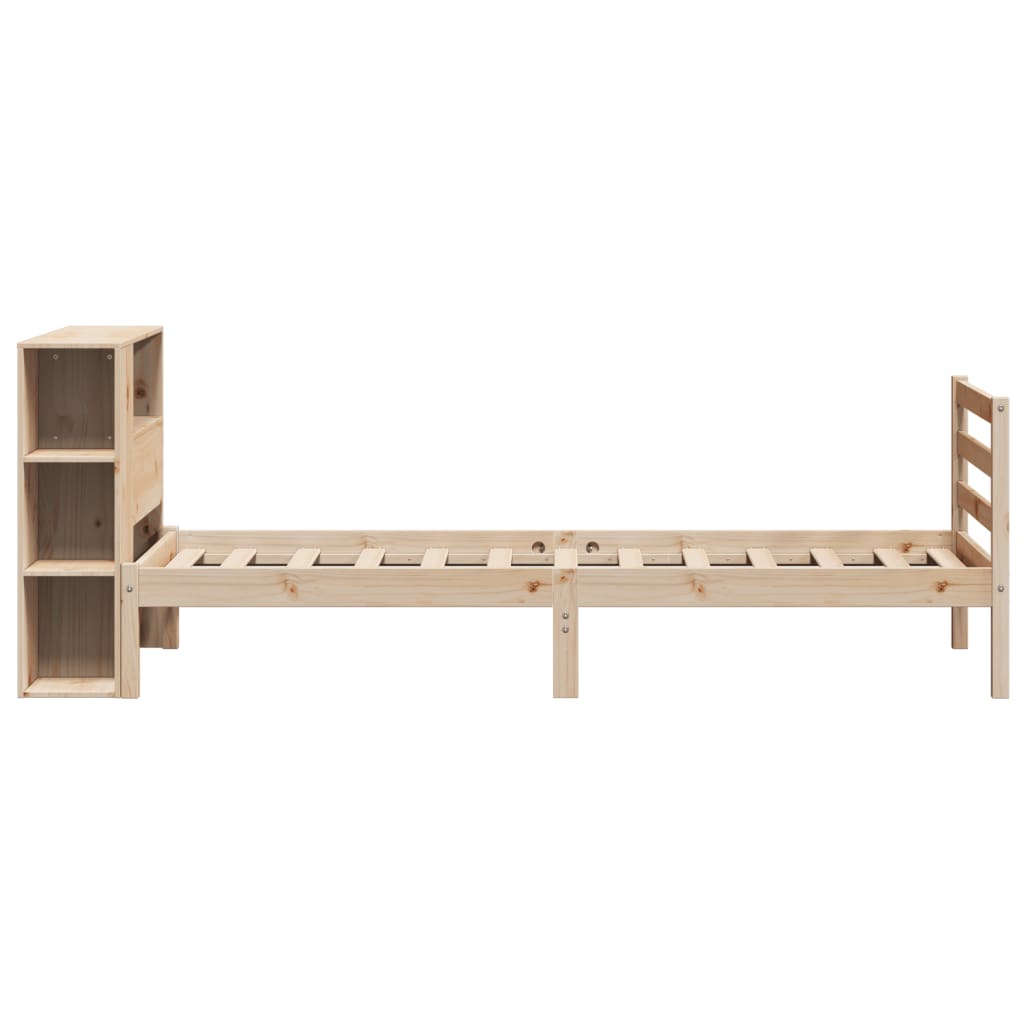 Bed met boekenkast zonder matras massief grenenhout 100x200 cm is nu te koop bij PeponiXL, paradijselijk wonen!