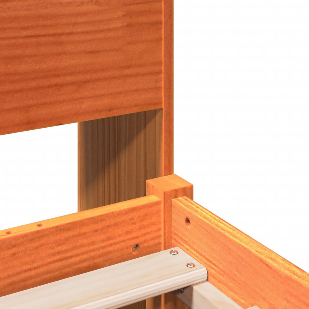 Bed met boekenkast zonder matras hout wasbruin 100x200 cm is nu te koop bij PeponiXL, paradijselijk wonen!