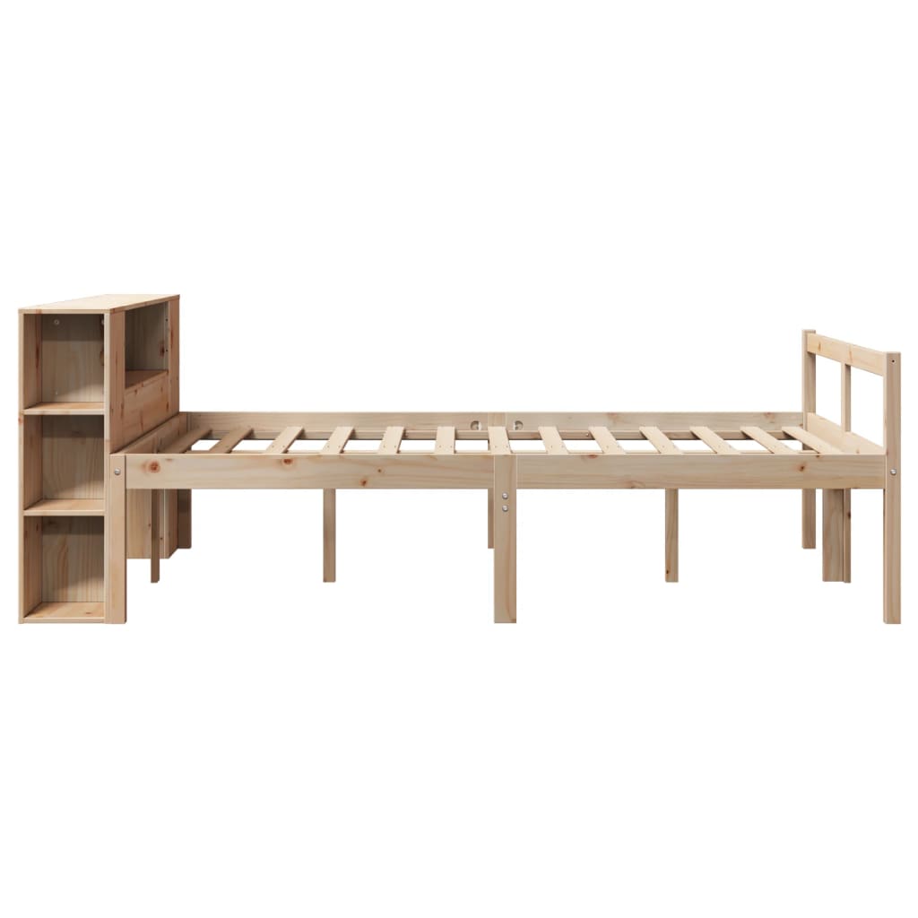 Bed met boekenkast zonder matras massief grenenhout 135x190 cm is nu te koop bij PeponiXL, paradijselijk wonen!
