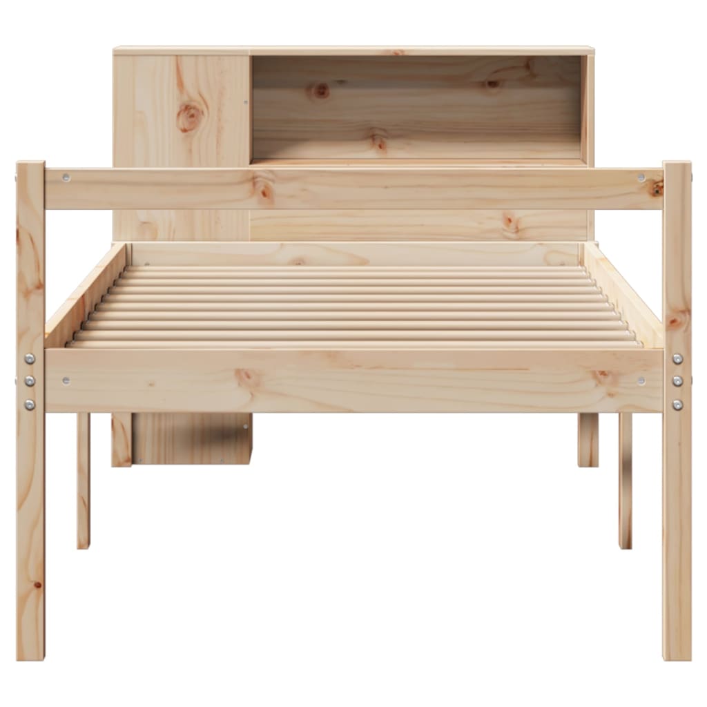 Bed met boekenkast zonder matras massief grenenhout 75x190 cm is nu te koop bij PeponiXL, paradijselijk wonen!