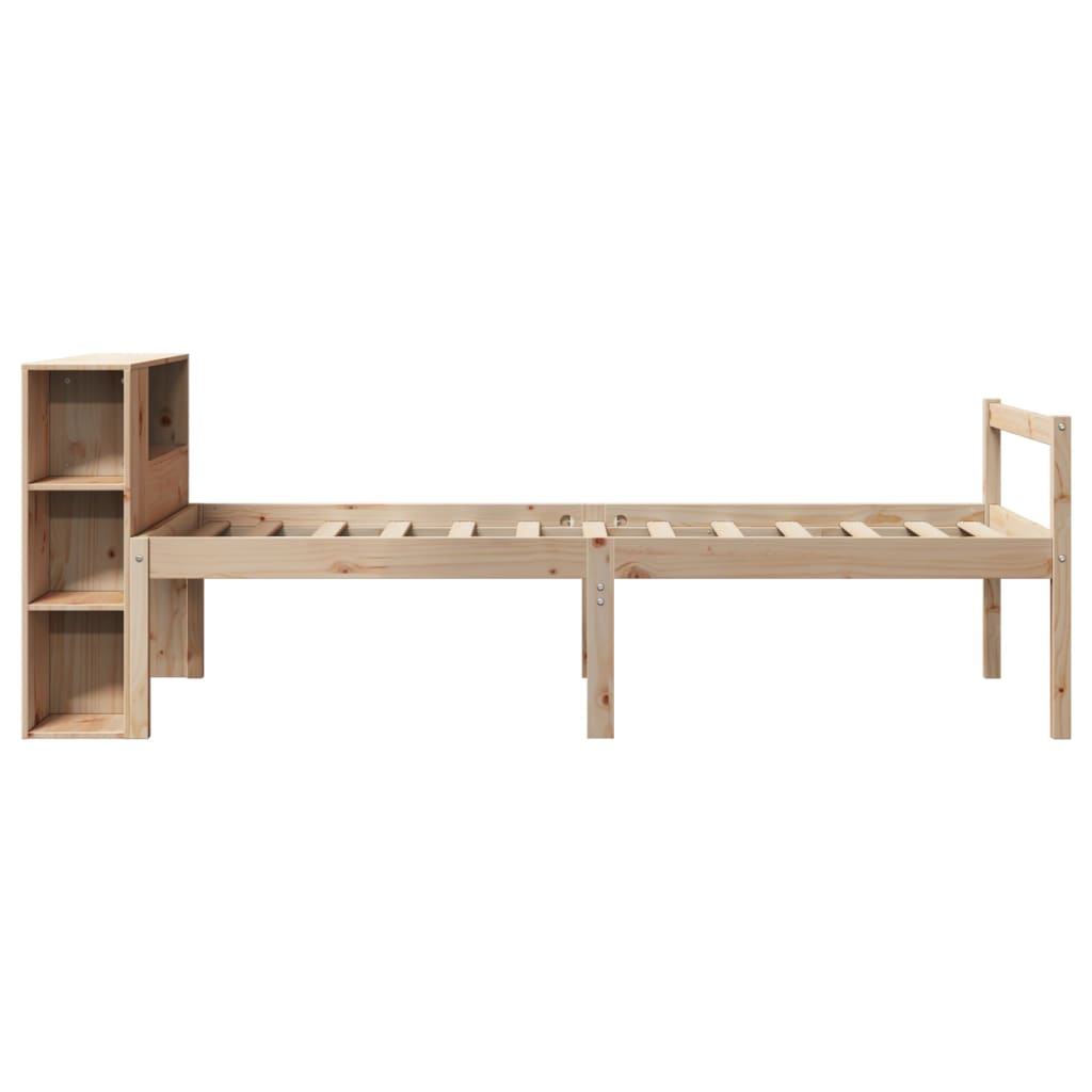 Bed met boekenkast zonder matras massief grenenhout 75x190 cm is nu te koop bij PeponiXL, paradijselijk wonen!