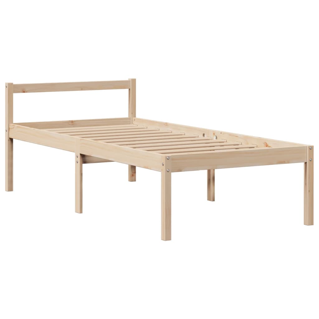Bed met boekenkast zonder matras massief grenenhout 75x190 cm is nu te koop bij PeponiXL, paradijselijk wonen!