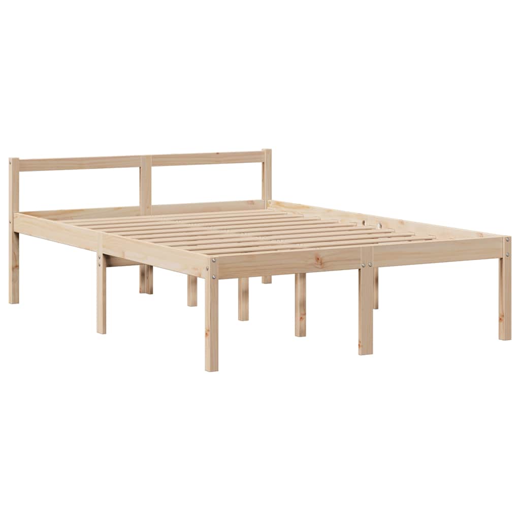 Bed met boekenkast zonder matras massief grenenhout 140x190 cm is nu te koop bij PeponiXL, paradijselijk wonen!