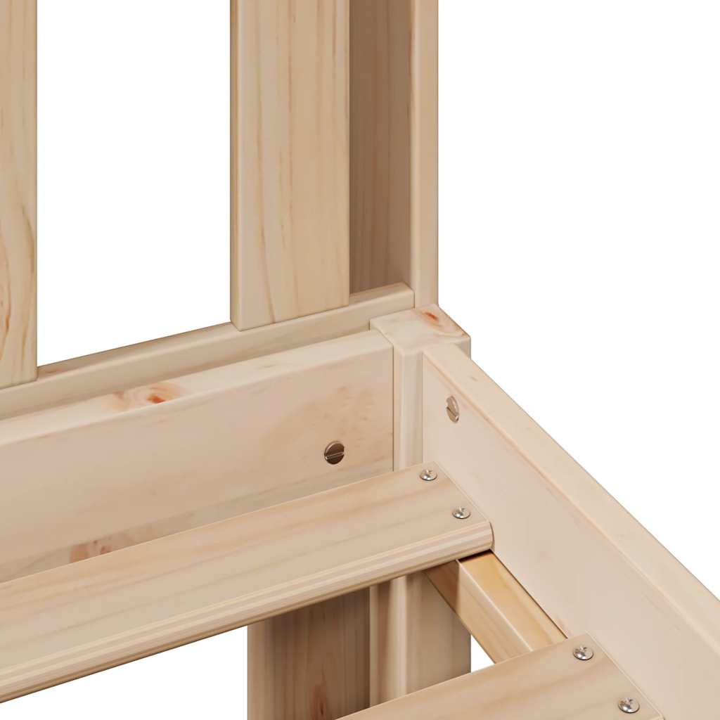 Bed met boekenkast zonder matras massief grenenhout 140x190 cm is nu te koop bij PeponiXL, paradijselijk wonen!