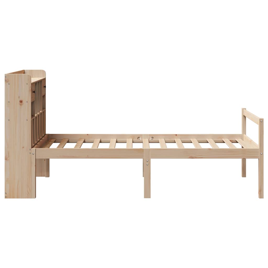 Bed met boekenkast zonder matras massief grenenhout 90x200 cm is nu te koop bij PeponiXL, paradijselijk wonen!
