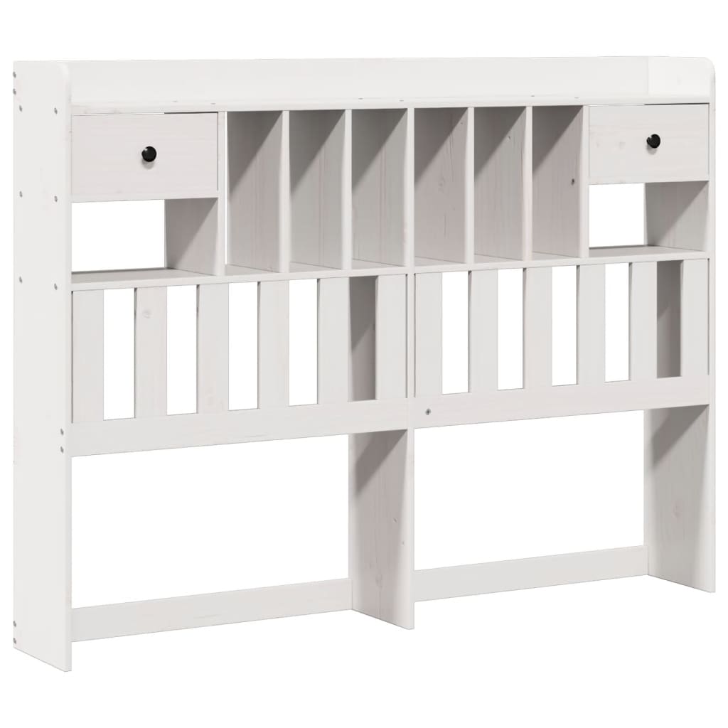 Bed met boekenkast zonder matras grenenhout wit 160x200 cm is nu te koop bij PeponiXL, paradijselijk wonen!