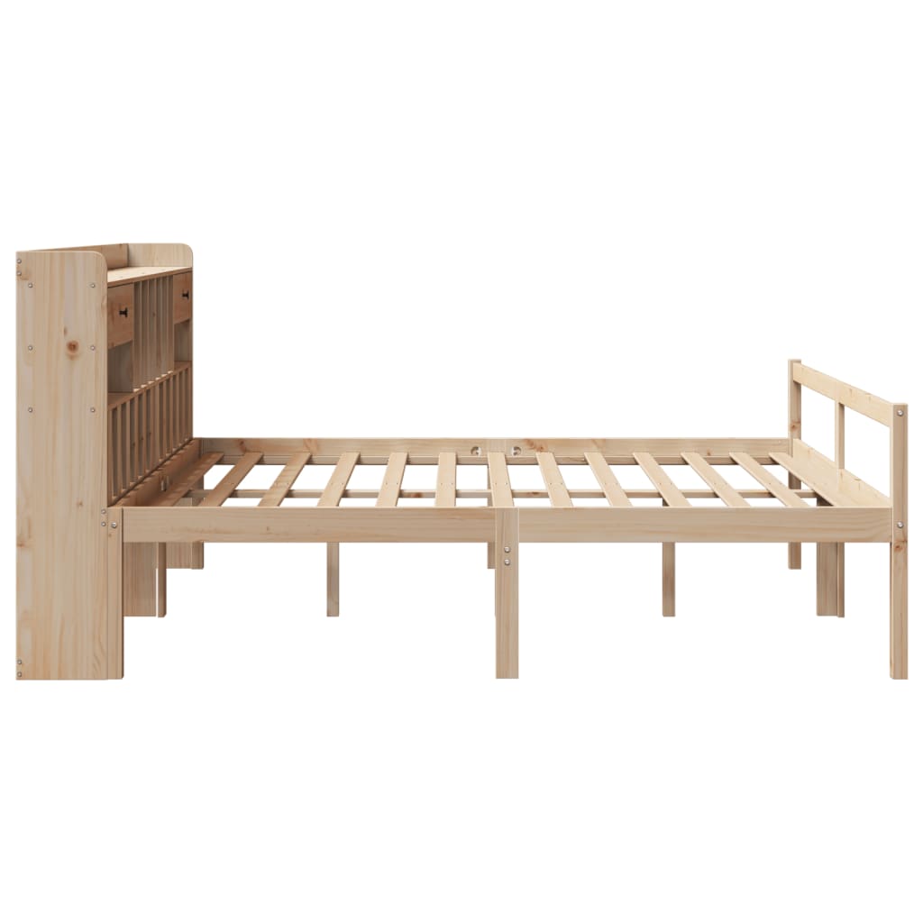 Bed met boekenkast zonder matras massief grenenhout 180x200 cm is nu te koop bij PeponiXL, paradijselijk wonen!