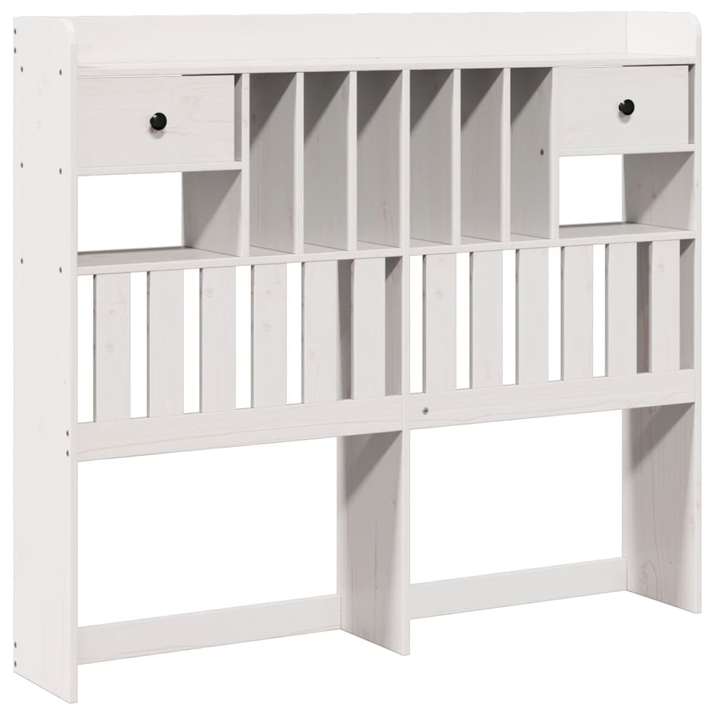 Bed met boekenkast zonder matras grenenhout wit 150x200 cm is nu te koop bij PeponiXL, paradijselijk wonen!