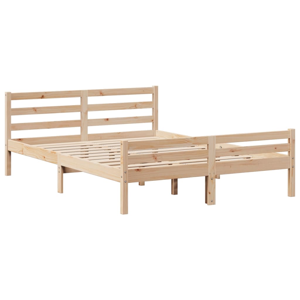 Bed met boekenkast zonder matras massief grenenhout 135x190 cm is nu te koop bij PeponiXL, paradijselijk wonen!