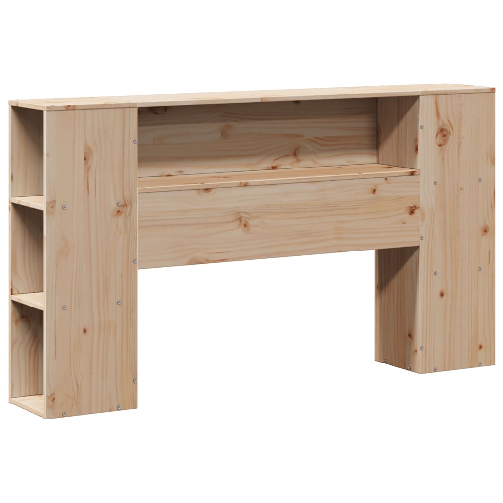 Bed met boekenkast zonder matras massief grenenhout 140x190 cm