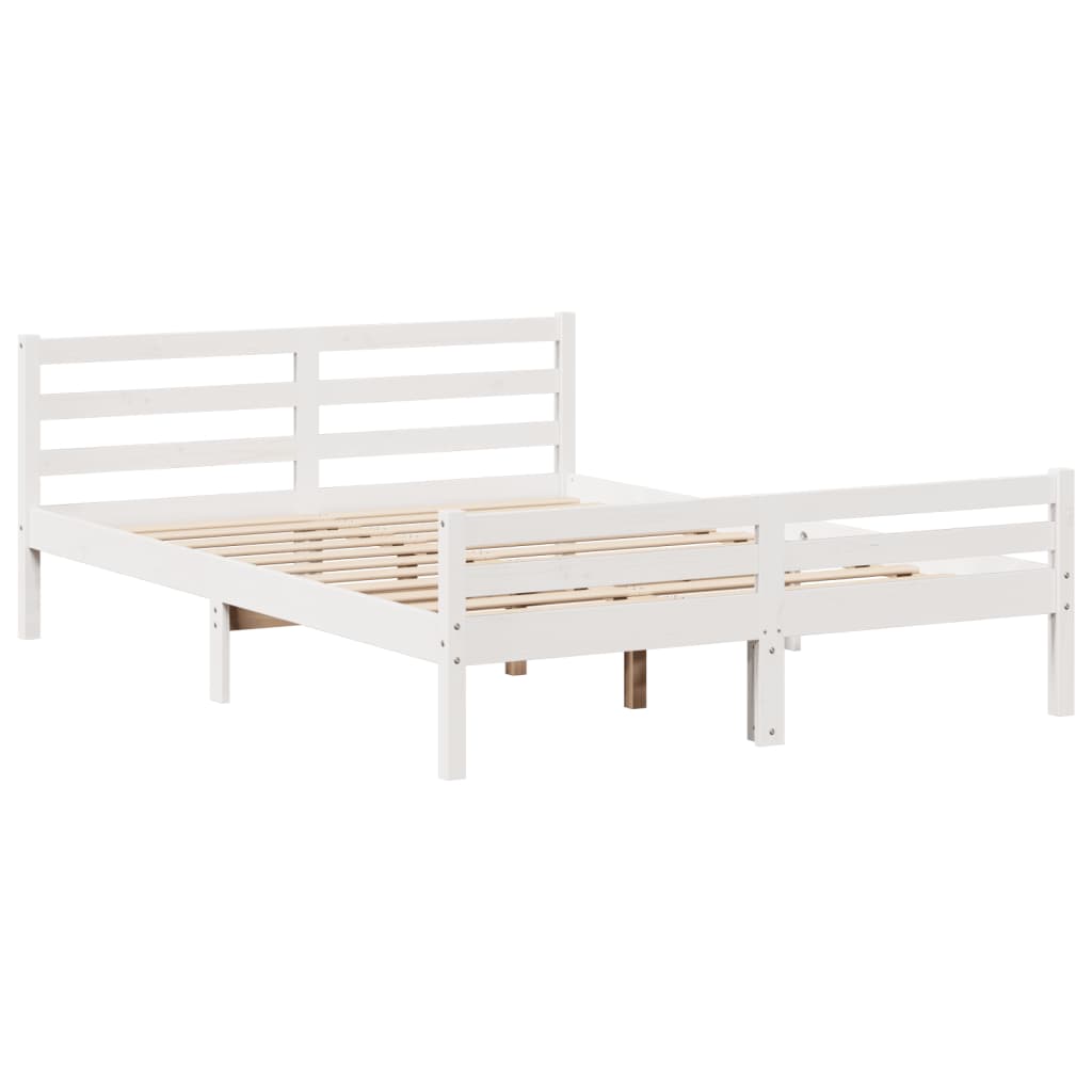 Bed met boekenkast zonder matras grenenhout wit 140x200 cm is nu te koop bij PeponiXL, paradijselijk wonen!