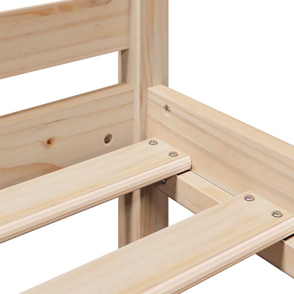 Bed met boekenkast zonder matras massief grenenhout 100x200 cm is nu te koop bij PeponiXL, paradijselijk wonen!