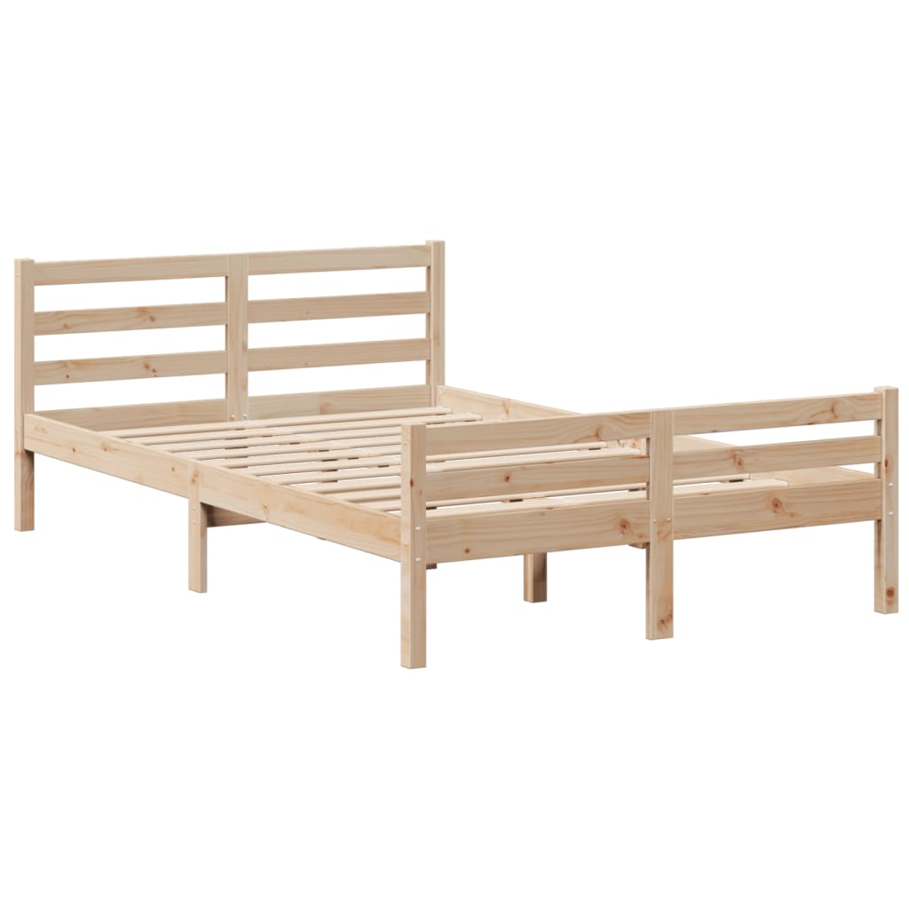Bed met boekenkast zonder matras massief grenenhout 135x190 cm is nu te koop bij PeponiXL, paradijselijk wonen!