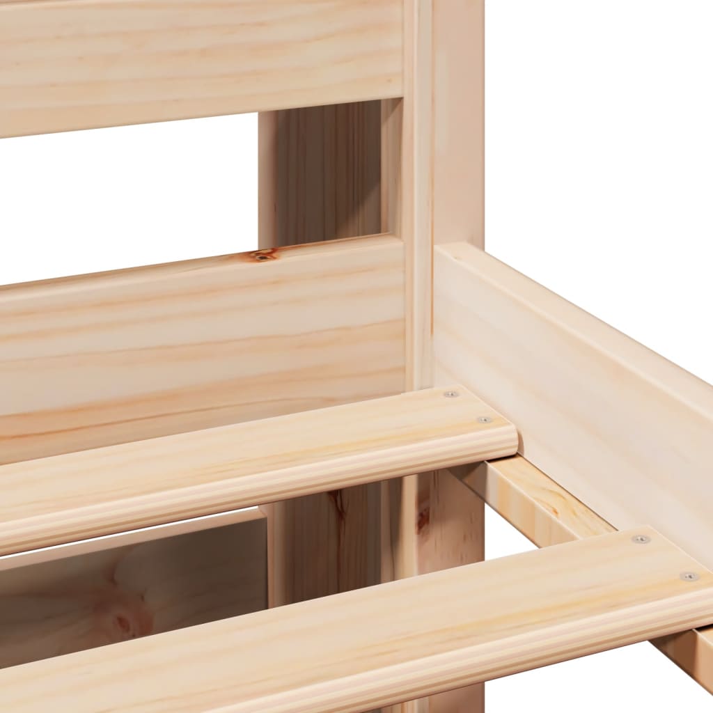 Bed met boekenkast zonder matras massief grenenhout 100x200 cm is nu te koop bij PeponiXL, paradijselijk wonen!