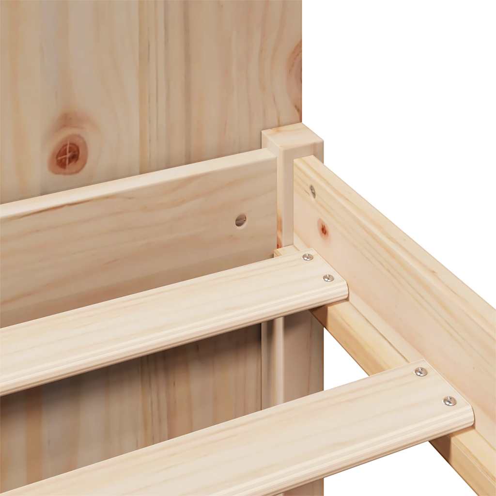 Bed met boekenkast zonder matras massief grenenhout 120x200 cm is nu te koop bij PeponiXL, paradijselijk wonen!