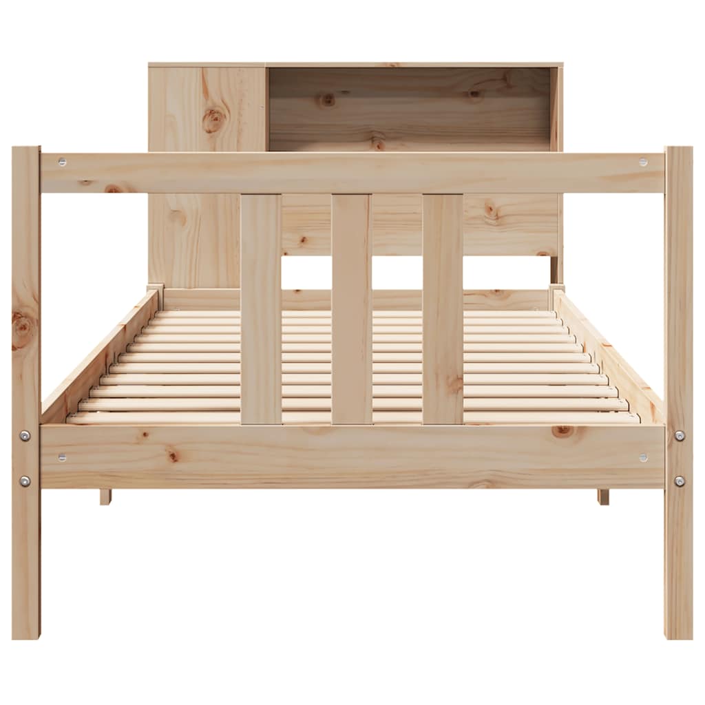 Bed met boekenkast zonder matras massief grenenhout 75x190 cm is nu te koop bij PeponiXL, paradijselijk wonen!