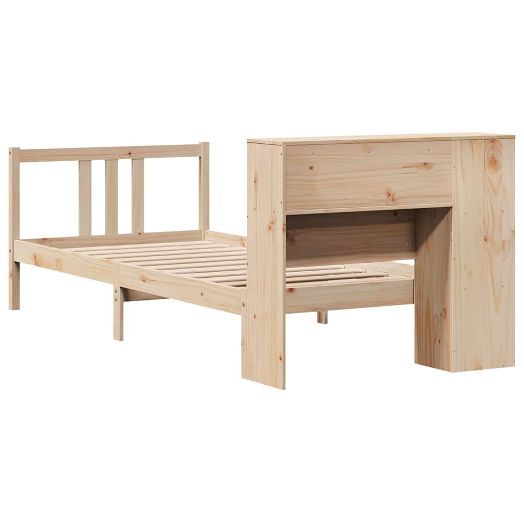 Bed met boekenkast zonder matras massief grenenhout 75x190 cm is nu te koop bij PeponiXL, paradijselijk wonen!