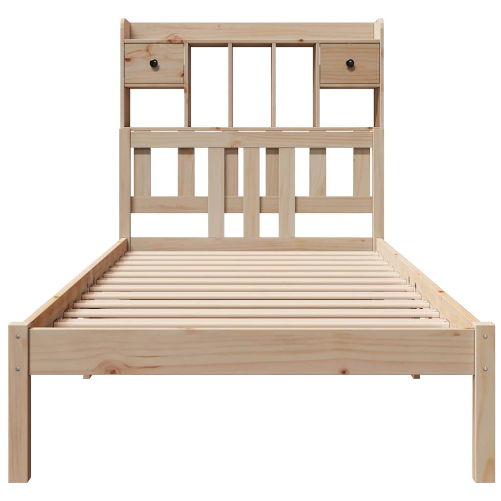 Bed met boekenkast zonder matras massief grenenhout 90x190 cm is nu te koop bij PeponiXL, paradijselijk wonen!