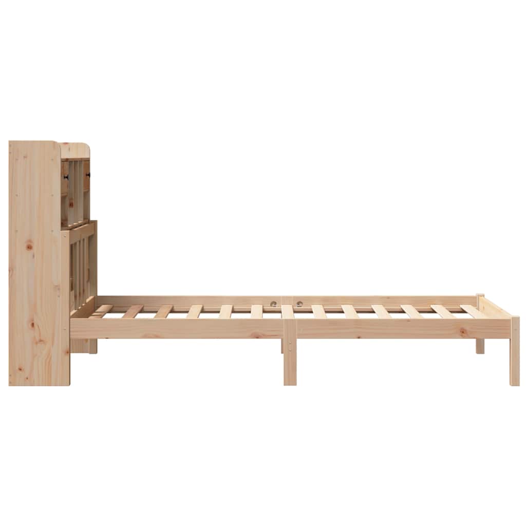Bed met boekenkast zonder matras massief grenenhout 90x190 cm is nu te koop bij PeponiXL, paradijselijk wonen!
