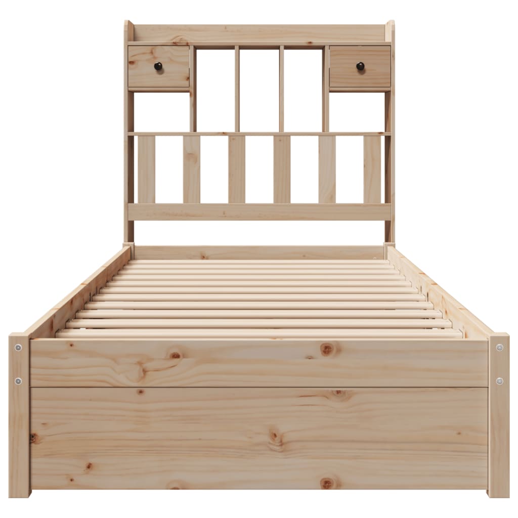 Bed met boekenkast zonder matras massief grenenhout 75x190 cm is nu te koop bij PeponiXL, paradijselijk wonen!